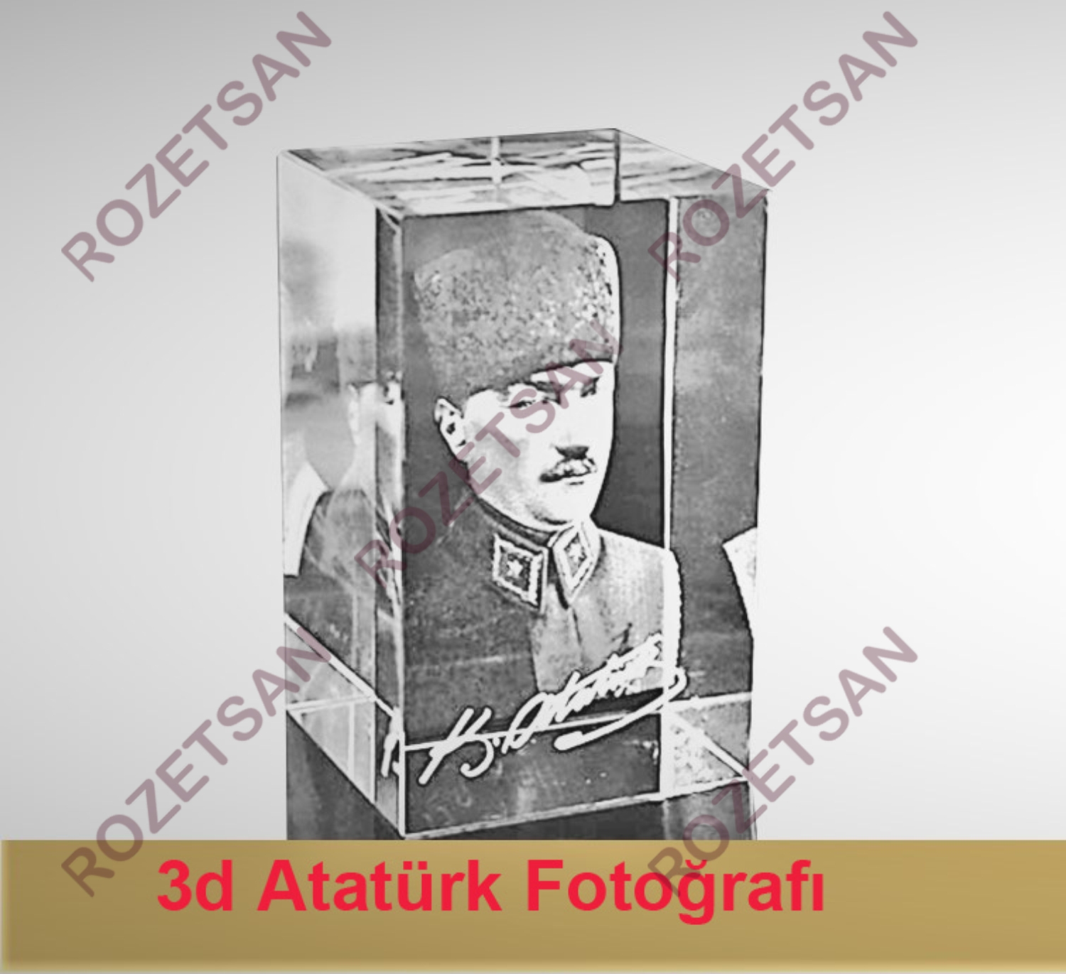 Kristal Küp İçinde Atatürk Fotoğrafı-1